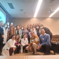 Equipe do Hospital Santa Paula durante apresentação do programa Colab Anahp